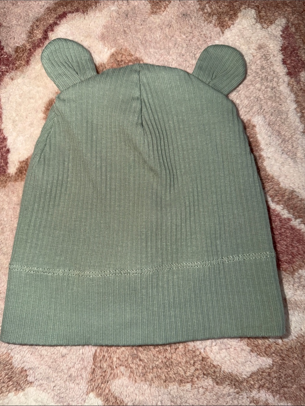 H&M Kids Ribbed Ear Beanie Hat - Sage Green